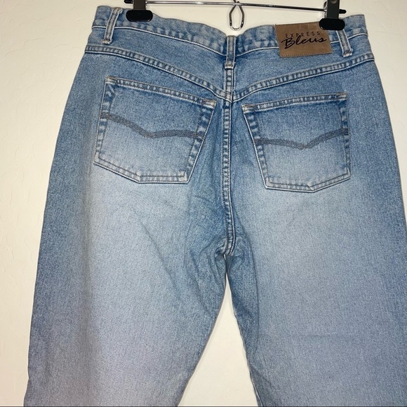 Vintage 90s Cotton Baggy Mid Rise Bootcut Jeans 32 - Picture 4 of 8